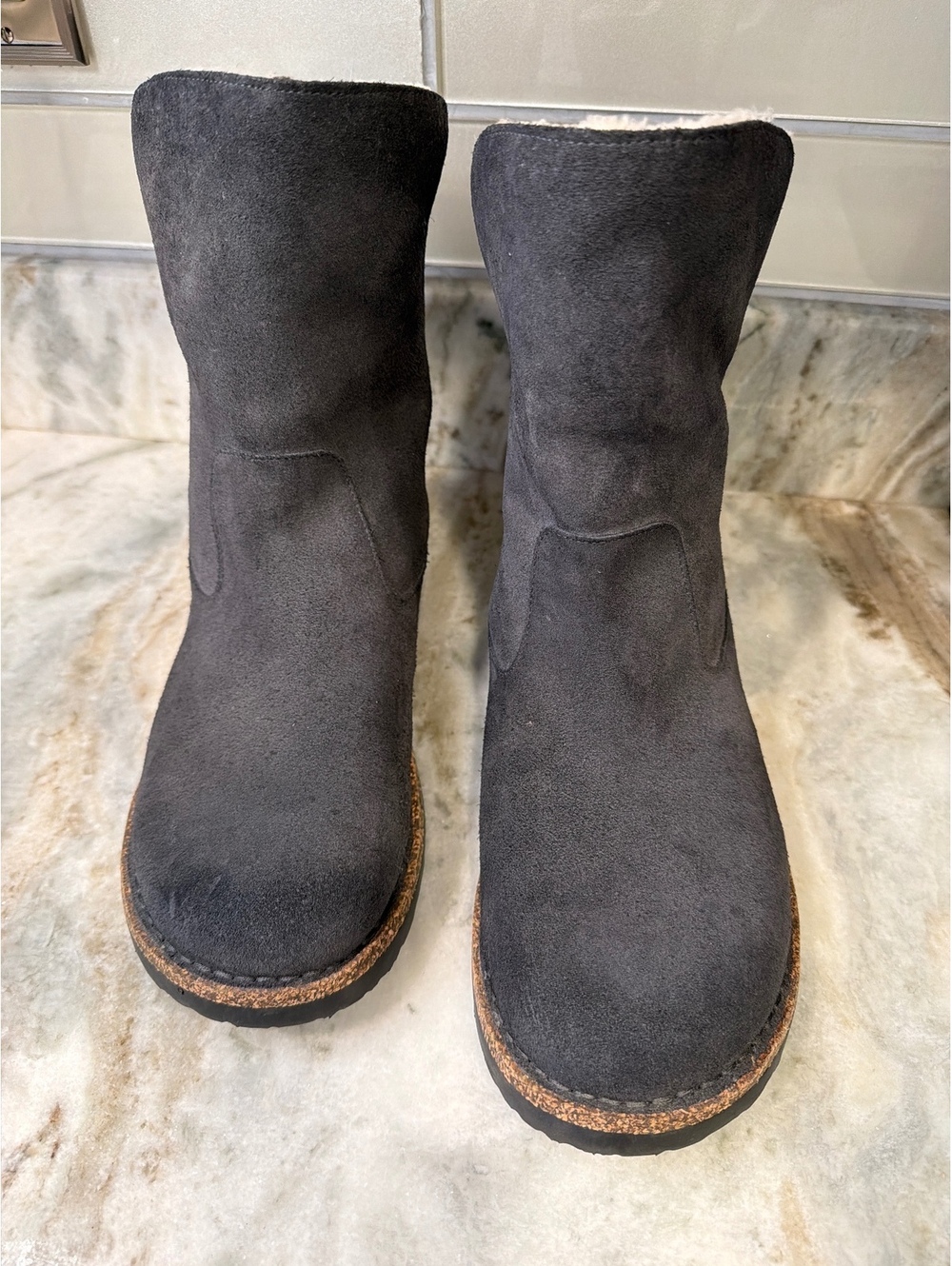 Birkenstock Uppsala Shearling Boots EU 42 Women’s 11 Men’s 9 Graphite Suede